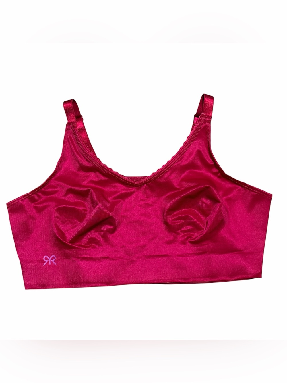 Ruby Ribbon Heritage Demiette wireless bra size 34 magenta red